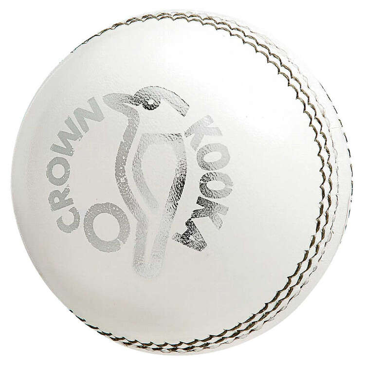 Kookaburra Kooka Crown Senior Cricket Ball White 156g, White, rebel_hi-res
