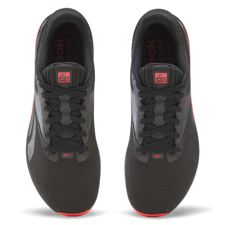 Reebok Nano X3 Mens Training Shoes, Black/Red, rebel_hi-res
