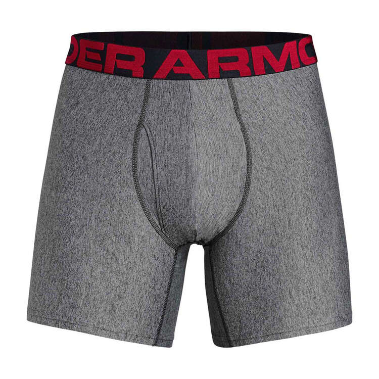 Under Armour Mens Tech 6in 2 Pack Underwear, Grey, rebel_hi-res