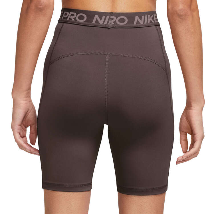 Nike Pro Womens 365 High-Rise 7 Inch Shorts, Brown, rebel_hi-res