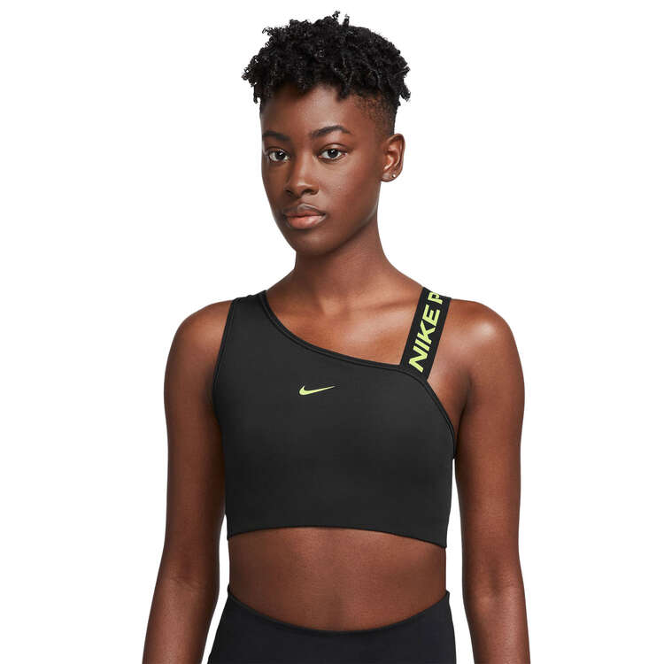 Nike Pro Womens Dri-FIT Swoosh Medium Support Asymmetrical Sports Bra, , rebel_hi-res