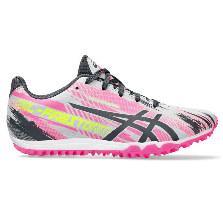 Asics GEL Firestorm 5 Kids Track Shoes Pink/Grey US 1, Pink/Grey, rebel_hi-res