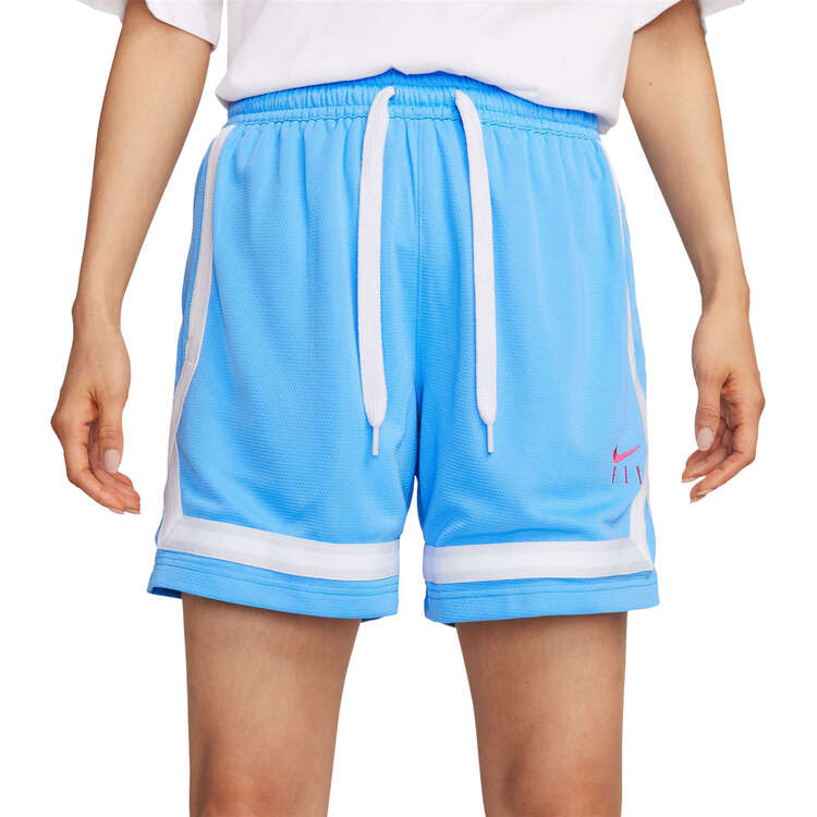 Nike Womens Fly Crossover Basketball Shorts Blue M, Blue, rebel_hi-res