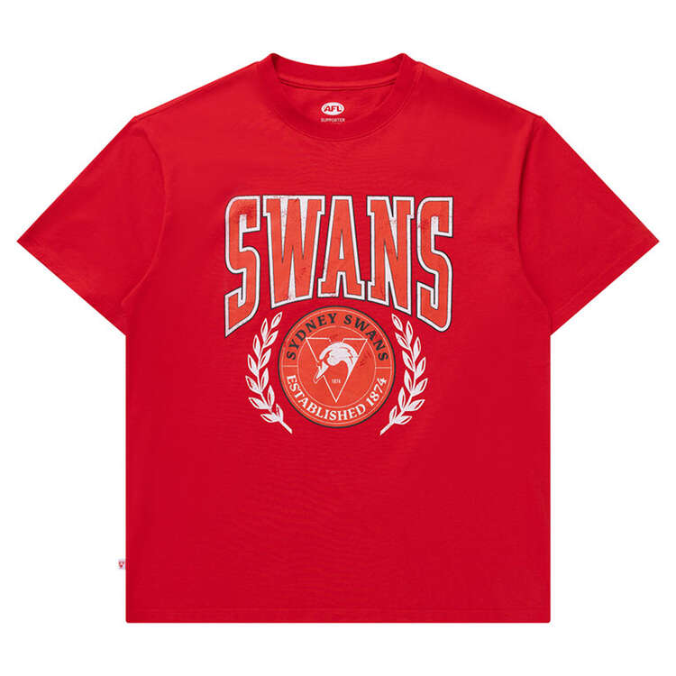 Sydney Swans 2024 Mens Arch Graphic Tee Red S, Red, rebel_hi-res