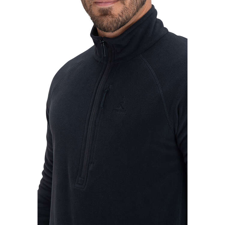 Macpac Men's Tui Polartec® Micro Fleece® Pullover, True Black, rebel_hi-res
