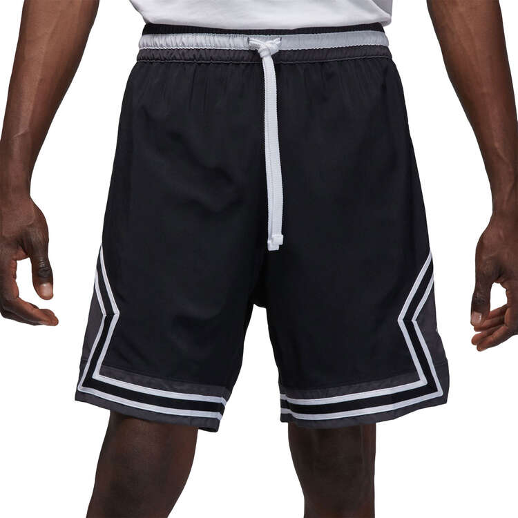 Jordan Mens Dri-FIT Woven Diamond Basketball Shorts Black/White XS, Black/White, rebel_hi-res