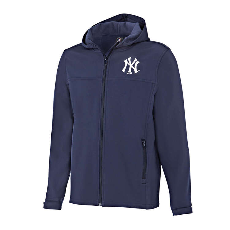 New York Yankees Mens Soft Shell Jacket Navy S, Navy, rebel_hi-res