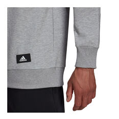 adidas Mens Future Icons 3-Stripes Sweatshirt, Grey, rebel_hi-res