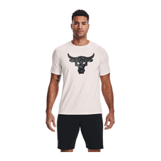 Under Armour Mens Project Rock Brahma Bull Tee White XS, White, rebel_hi-res