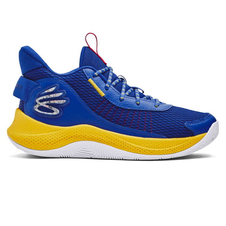 Under Armour Curry 3Z7 Basketball Shoes, Blue/Yellow, rebel_hi-res
