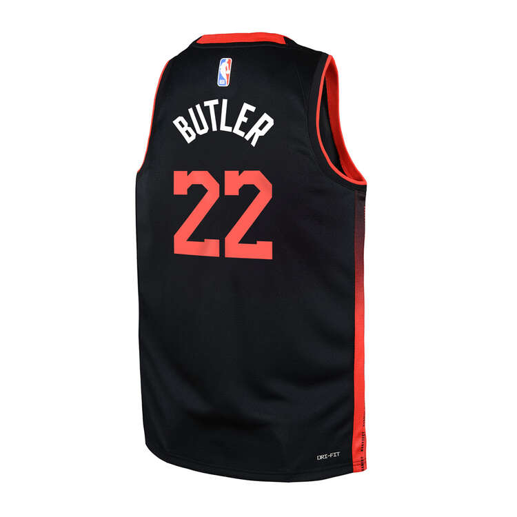 Nike Miami Heat Jimmy Butler 2023/24 City Edition Kids Basketball Jersey Black S, Black, rebel_hi-res