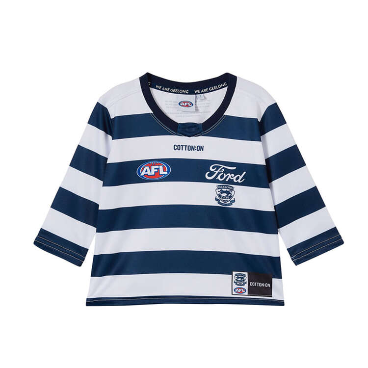 Geelong Cats 2024 Infants Home Guernsey White 1, White, rebel_hi-res