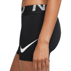 Nike Pro Womens Dri-FIT 3 Inch Graphic Training Shorts, Black, rebel_hi-res
