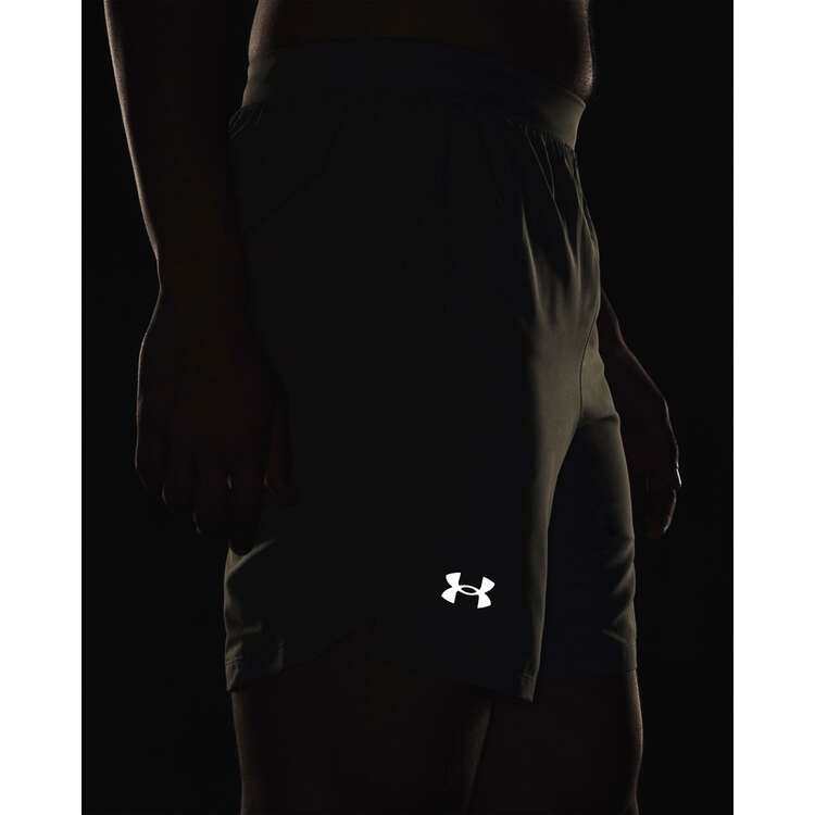 Under Armour Mens UA Launch 7-inch Running Shorts, Green, rebel_hi-res