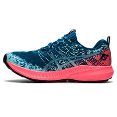 Asics Fuji Lite 2 Womens Trail Running Shoes Blue/Pink US 6, Blue/Pink, rebel_hi-res