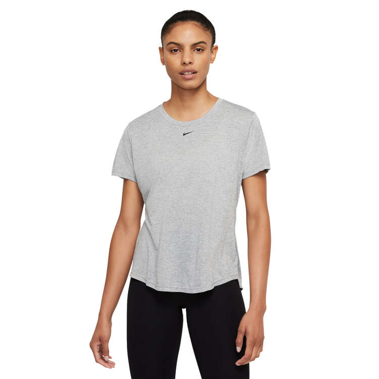 Nike One Womens Dri-FIT Standard Tee Grey XS, Grey, rebel_hi-res