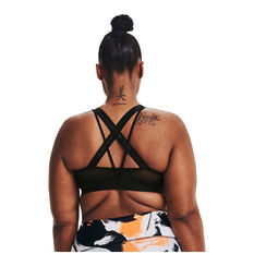Under Armour Womens Project Rock X-Back Mid Sports Bra Black XS, Black, rebel_hi-res