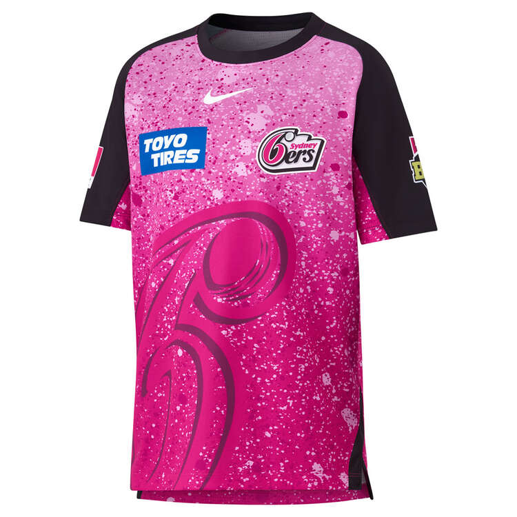 Nike Youth Sydney Sixers 2023/24 Replica BBL Home Shirt Pink XS, Pink, rebel_hi-res