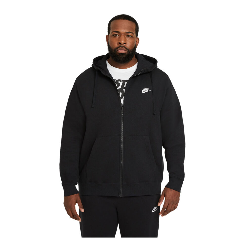 Nike Mens Sportswear Club Fleece Full-Zip Hoodie Black L | Rebel Sport
