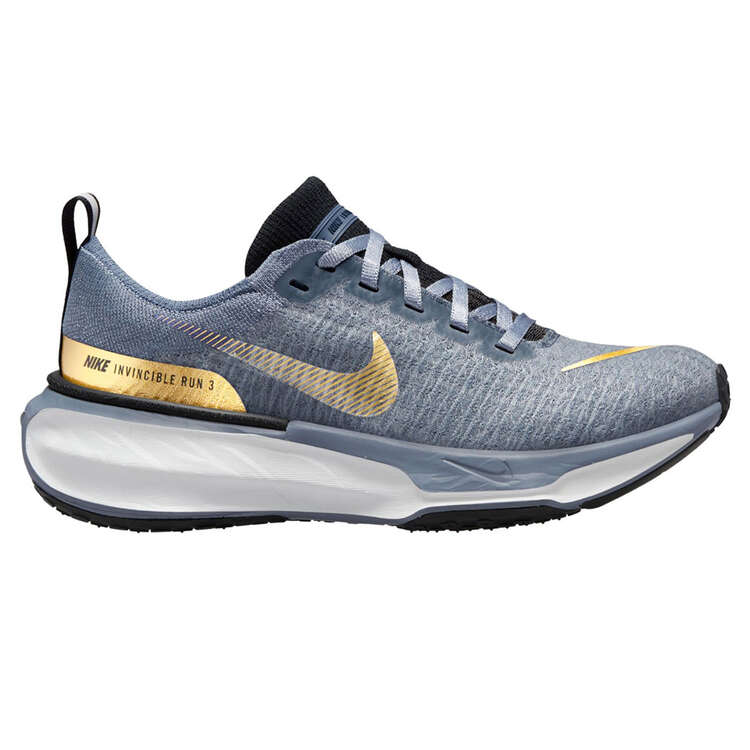 Nike ZoomX Invincible Run Flyknit 3 Womens Running Shoes, Grey/Gold, rebel_hi-res