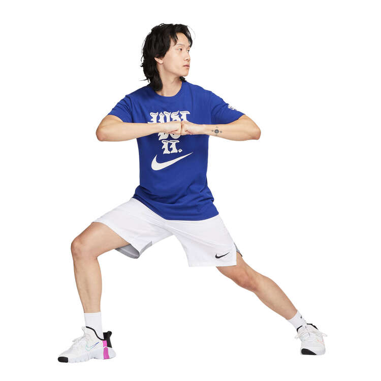 Nike Mens Dri-FIT Graphic Fitness Tee, Blue, rebel_hi-res