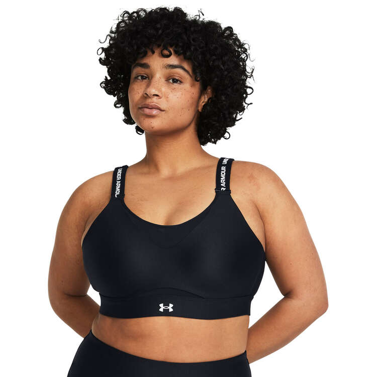 Under Armour Womens Infinity High Support Sports Bra, Black, rebel_hi-res