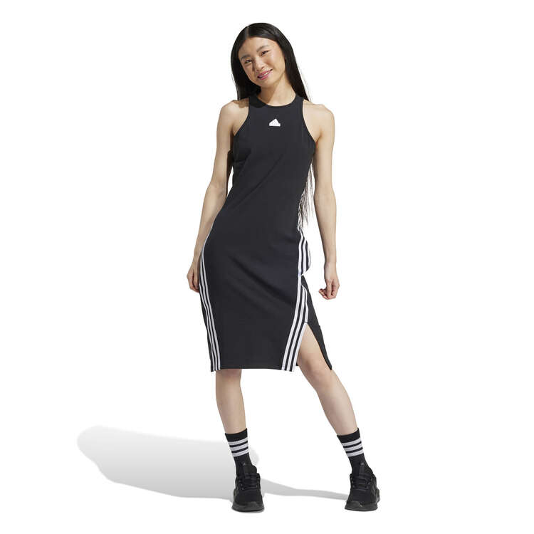adidas Womens Future Icons 3-Stripes Dress Black XS, Black, rebel_hi-res