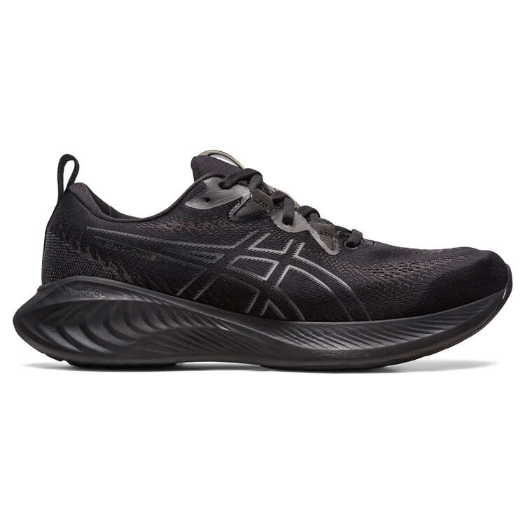 Asics GEL Cumulus 25 Mens Running Shoes Black/Grey US 7, Black/Grey, rebel_hi-res