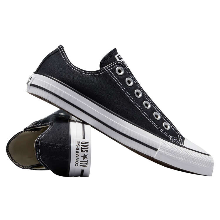 Converse Chuck Taylor All Star Slip On Low Womens Casual Shoes, Black/White, rebel_hi-res