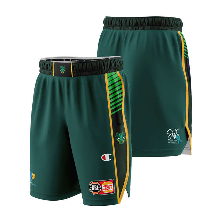 Tasmania JackJumpers 2022/23 Mens Home Shorts, Green, rebel_hi-res