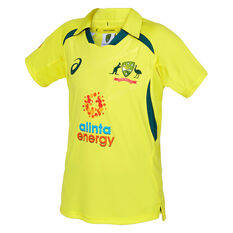 Cricket Australia 2021/22 Kids ODI Replica Shirt Yellow 6, Yellow, rebel_hi-res