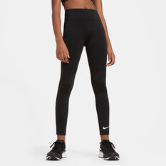 Nike Girls One Tights Black XS, Black, rebel_hi-res
