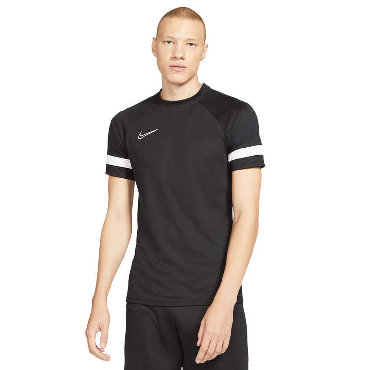 Nike Mens Dri-FIT Academy 21 Football Tee, Black, rebel_hi-res