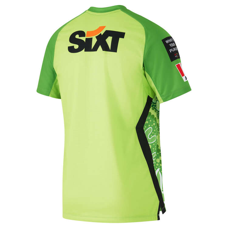 Nike Mens Sydney Thunder 2023/24 Indigenous Cricket Shirt Green L, Green, rebel_hi-res