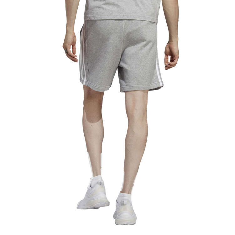 adidas Mens 3-Stripes French Terry Shorts, Grey, rebel_hi-res