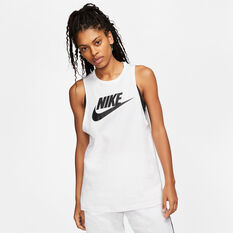 Nike Womens Sportswear Muscle Tank, White, rebel_hi-res