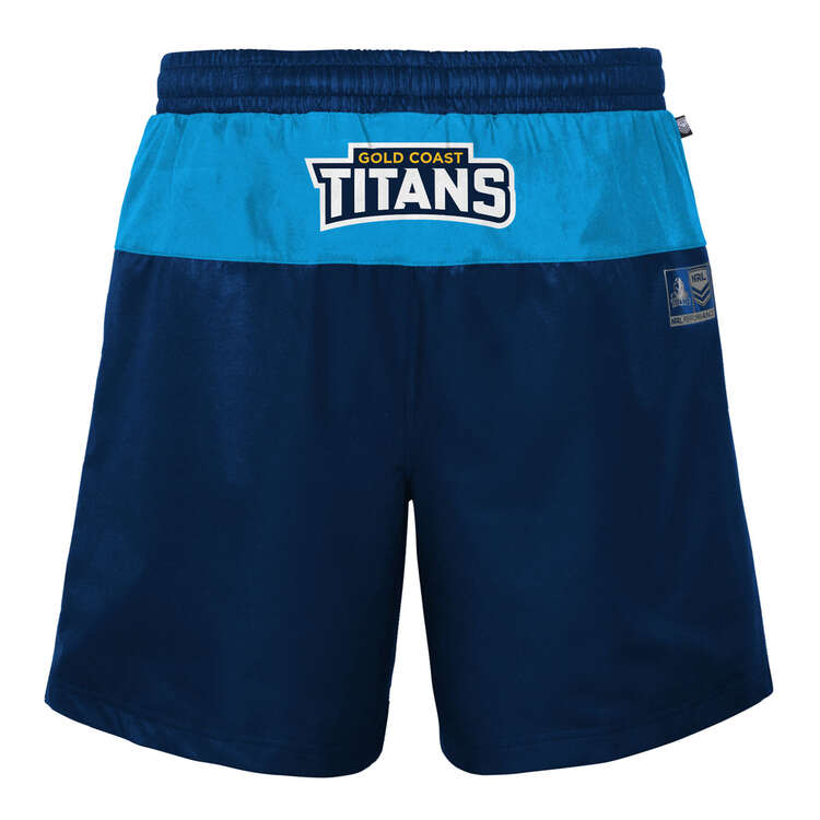 Gold Coast Titans 2023 Mens Performance Shorts Blue XL, Blue, rebel_hi-res