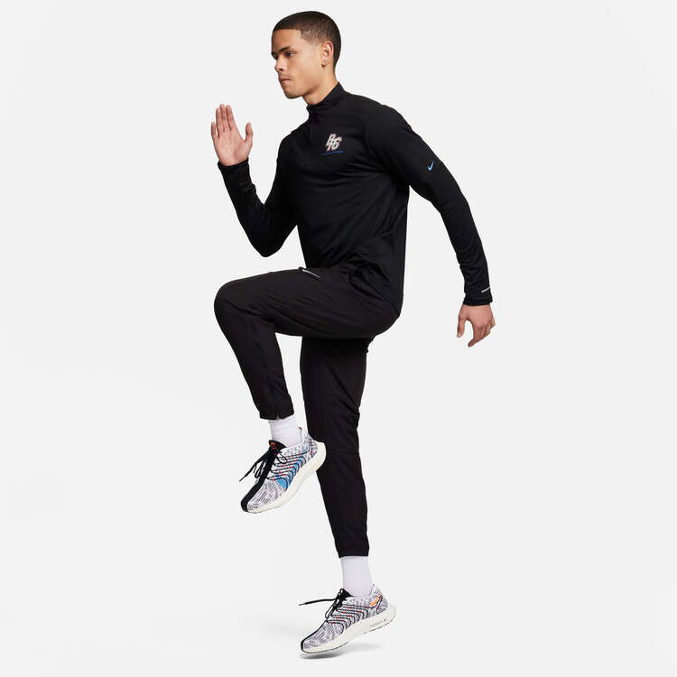 Nike Mens Running Energy Dri-FIT 1/2 Zip Running Top, Black, rebel_hi-res
