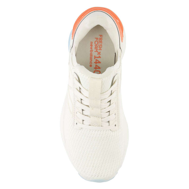 New Balance Fresh Foam X 1440 Womens Running Shoes, Cream/Orange, rebel_hi-res