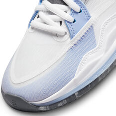 Nike Kyrie 8 GS Kids Basketball Shoes, White/Grey, rebel_hi-res