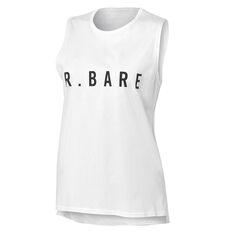 Running Bare Womens Easy Rider Muscle Tank White 8, White, rebel_hi-res