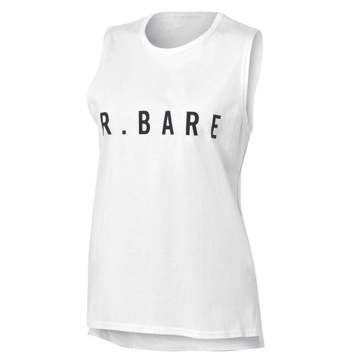 Running Bare Womens Easy Rider Muscle Tank White 16, White, rebel_hi-res