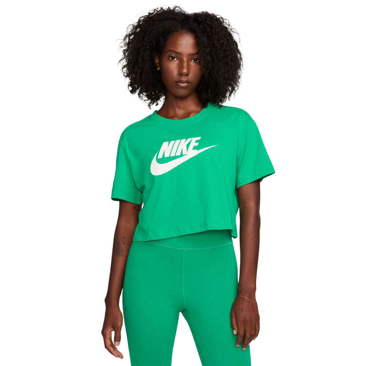 Nike Womens Sportswear Essential Cropped Tee, Green, rebel_hi-res