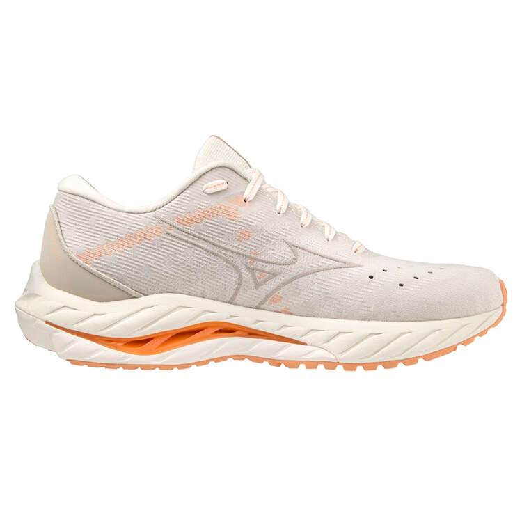 Mizuno Wave Inspire 19 SSW Womens Running Shoes, White/Orange, rebel_hi-res
