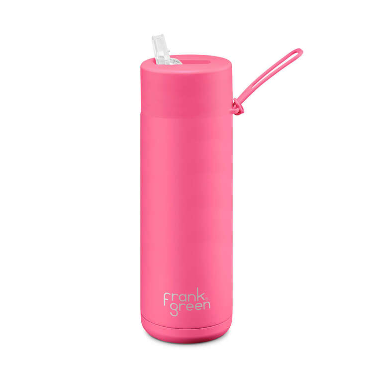Frank Green Reusable 595ml Water Bottle - Pink/Neo, , rebel_hi-res