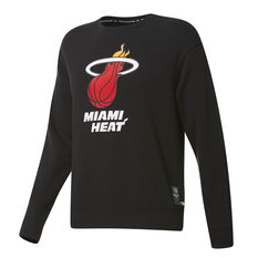 Miami Heat Mens Fleece Crew Sweatshirt, Black, rebel_hi-res