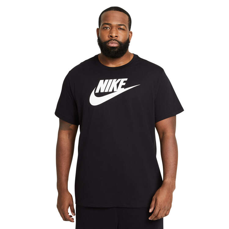 Nike Mens Sportswear Icon Futura Tee, Black, rebel_hi-res