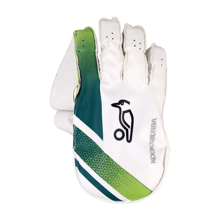 Kookaburra Pro 4.0 Wicketkeeper Youth Gloves White/Green Youth, White/Green, rebel_hi-res
