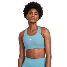 Nike Womens Swoosh Medium Support Sports Bra Blue XS, Blue, rebel_hi-res