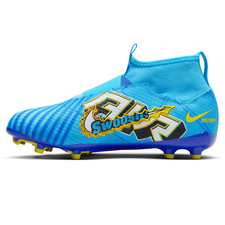 Nike Zoom Mercurial Superfly 9 Pro KM Kids Football Boots Blue/White US 1, Blue/White, rebel_hi-res